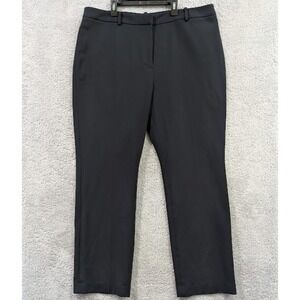 Doncaster Dress Pants Flat Front Slacks Women's Size 18 Navy Blue Stretch Career